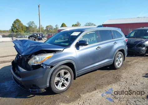 2015 Toyota Highlander Limited V6 из США, поврежденный, VIN 5TDDKRFH4FS160465